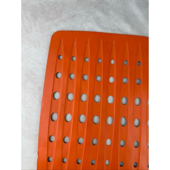 Vintage 1970s Rubbermaid Sink Mat Orange 10.75"x12.75” Set of 2 READ - Picture 4 of 15